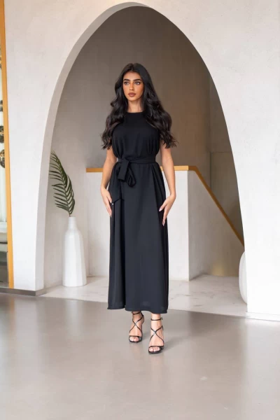 Black Crepe Dress IB1066 Black